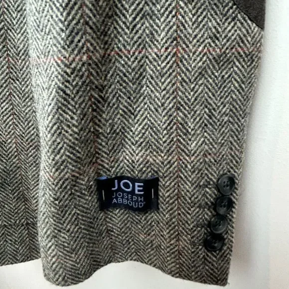 JOE Joseph Abboud Tan Brown 100% Wool Elbow Patch Jacket Sports Coat Sz 48R NWT